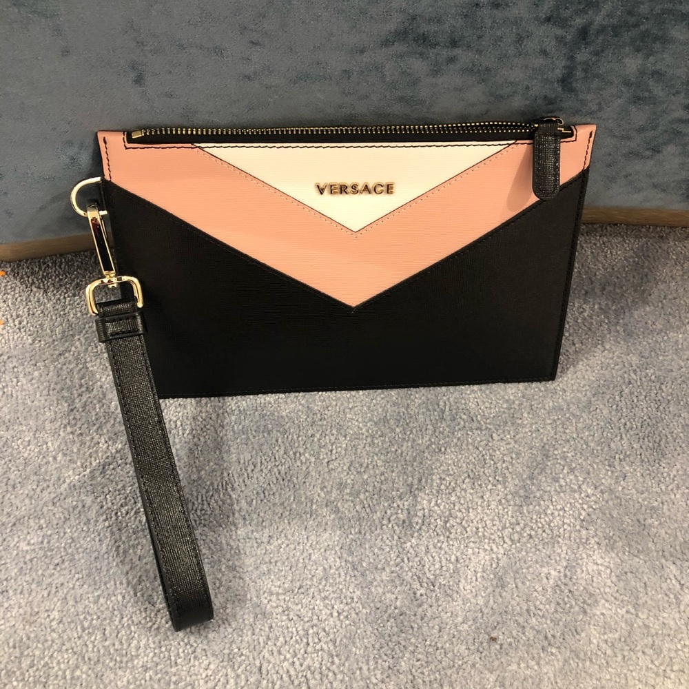 Versace Tricolor wristlet